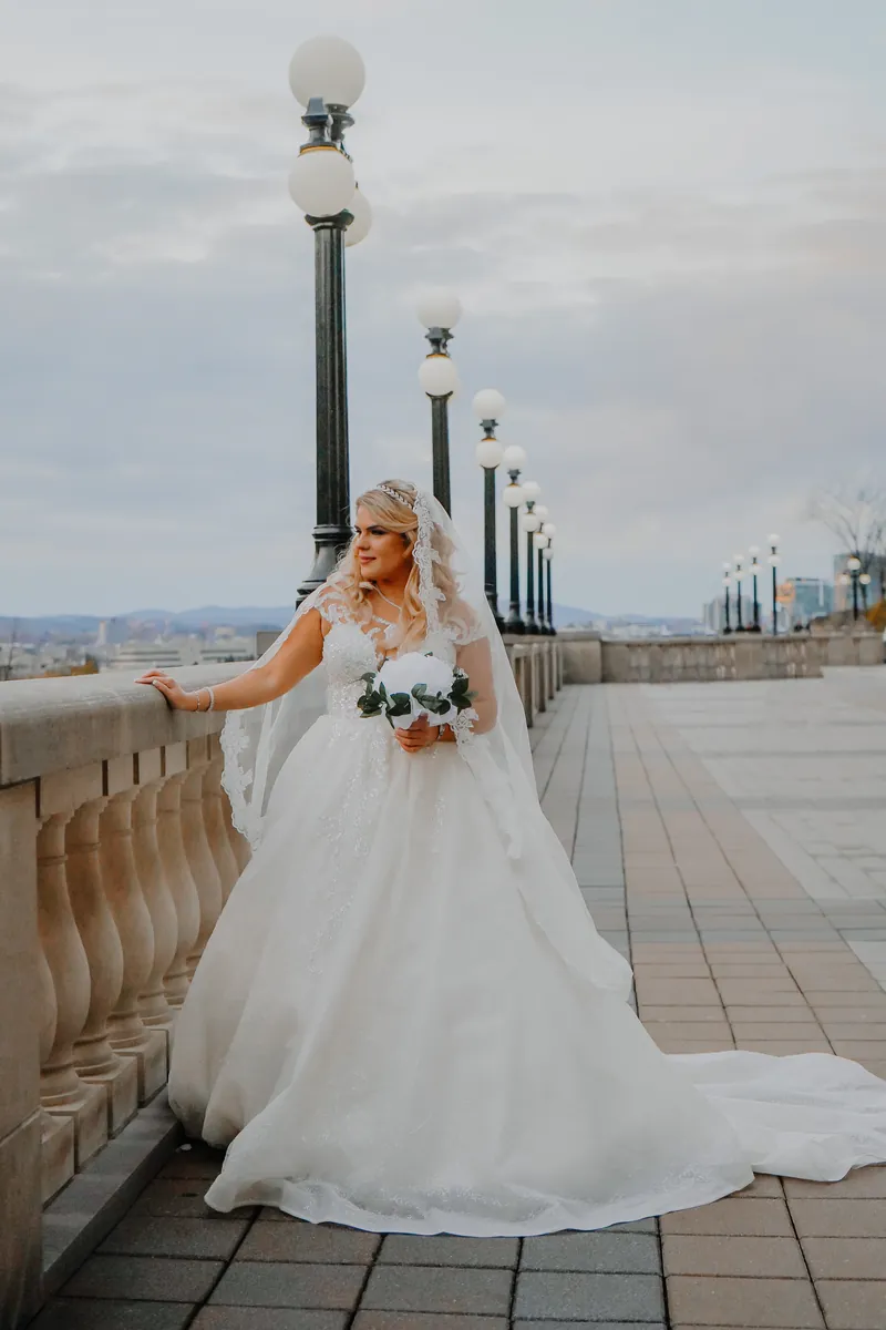 Beautiful wedding couple moment