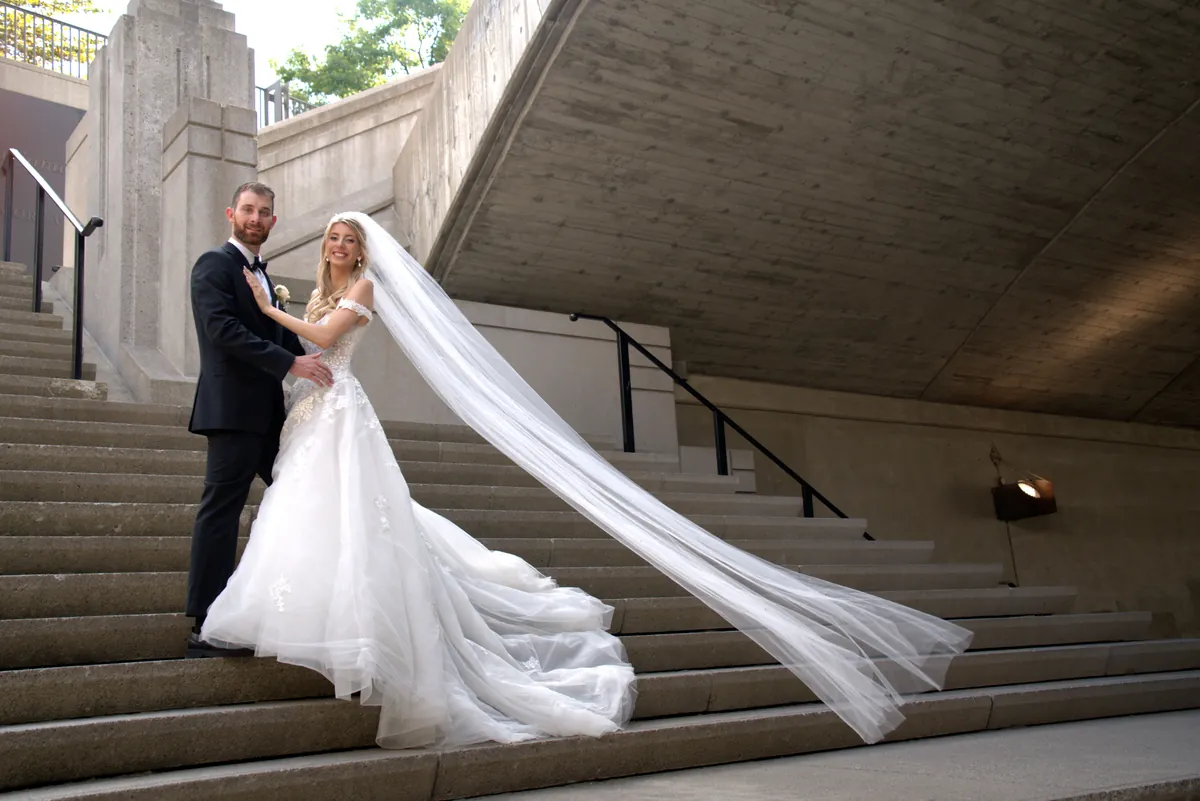Emotional vows and ring exchange at an Ottawa wedding ceremony
